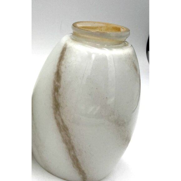 Vintage 1970s Glass Pendant Light Shade Brown Drizzle Swirls Westinghouse - Picture 5 of 6